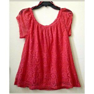 Red Camel Top Sz XS Blouse Short Sleeve Pullover